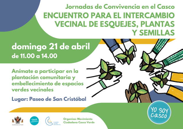 Encuentro para el intercambio vecinal de esquejes, plantas y semillas. Plantación comunitaria y embellecimiento de espacios verdes vecinales.