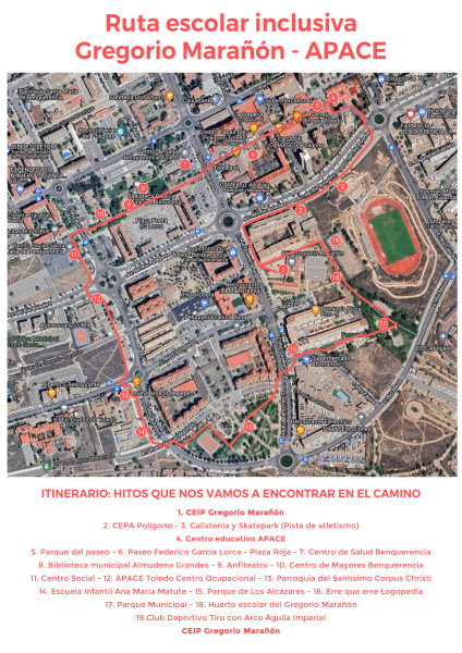 Ruta escolar inclusiva CEIP Gregorio Marañón-Centro educativo APACE
