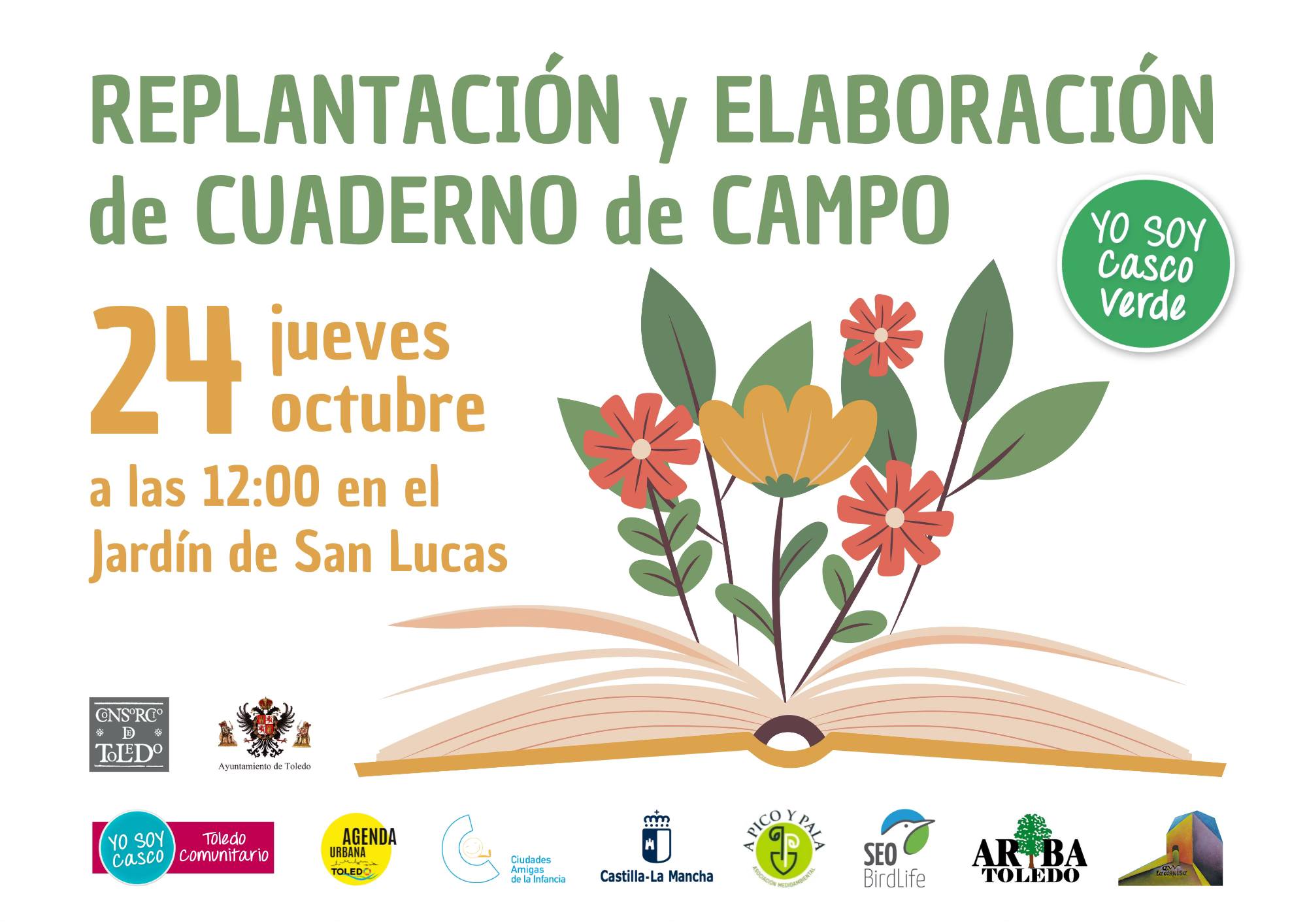 Replantación y elaboración de cuaderno de campo.